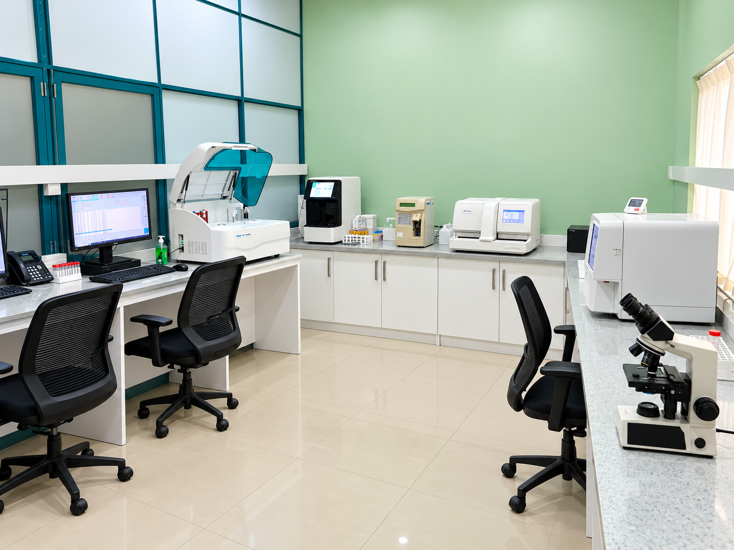 KMG Suwasewa clinical laboratory staff at work